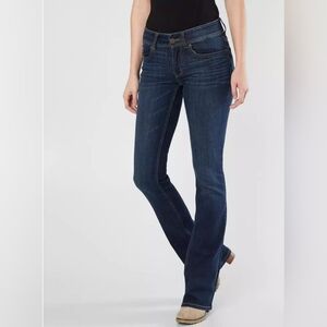 BKE Audrey Slim Fit Mid Rise Bootcut Jeans Women's 28x33.5 Dark Wash Stretch